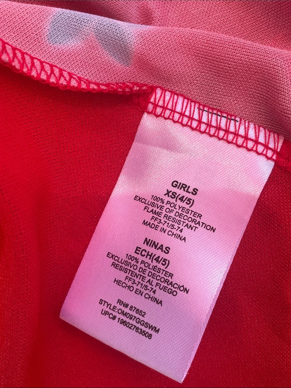 Disney Moana 2 Nightgown Red Princess Sleepwear Size Girls XS 4/5 - Picture 6 of 9